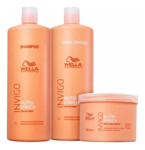 Kit wella profissionals invigo nutri enrich 3 produtos