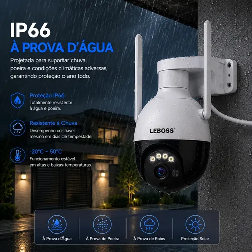 Kit2 Câmera Dome Wi-fi Ptz 1080p Visão Noturna Rotação 360°