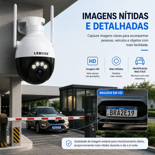Kit2 Câmera Dome Wi-fi Ptz 1080p Visão Noturna Rotação 360°