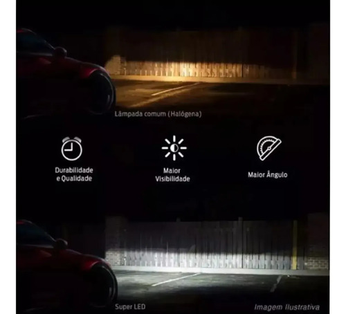 Lâmpadas Super Led Farol Onix Prisma Spin 2013 2014 Até 2020