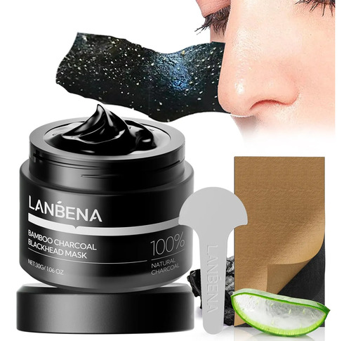 Lanbena 30 mascara facial removedora de cravos 30g charcoal