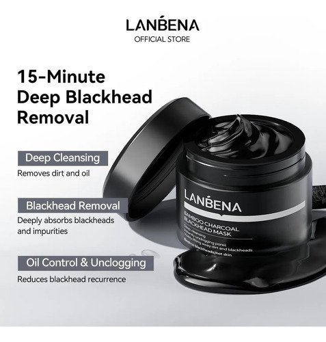 Lanbena 3.0 Máscara Facial Removedora De Cravos 30g Charcoal