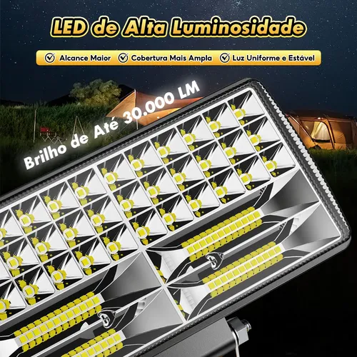 Lanterna Refletor Lampada Luz6000k Com 2bateria Recarregável