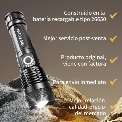 Lanterna Tática Mais Forte Do Mundo T9 Potente Recarregável