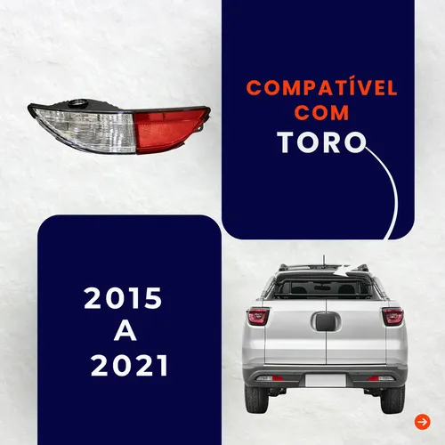 Lanterna Traseira Luz De Ré Fiat Toro 2015 2016 2018 A 2021