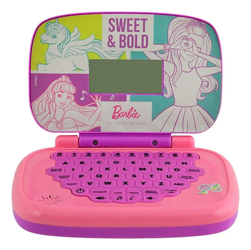 Laptop infantil educativo bilingue barbie candide