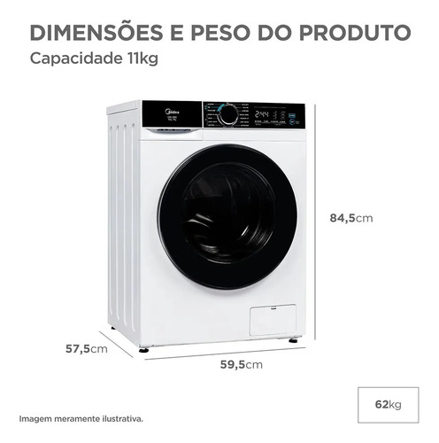 Lava E Seca Midea 11kg Branca Ciclo Pets