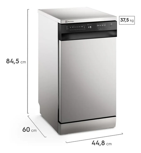 Lava-louça Electrolux 10 Serviços Inox Lava E Seca 50' Ls10e Prateado