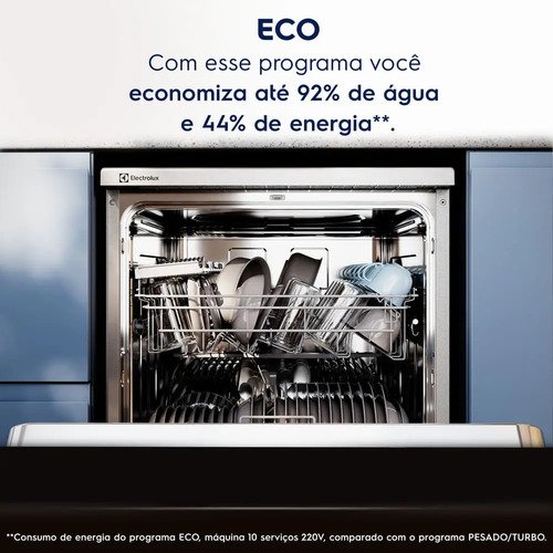 Lava-louça Electrolux 10 Serviços Inox Lava E Seca 50' Ls10e Cor Prateado