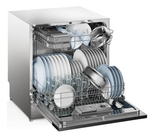 Lava-louça Electrolux Inox Com Programa Lava E Seca LS08E Cinza