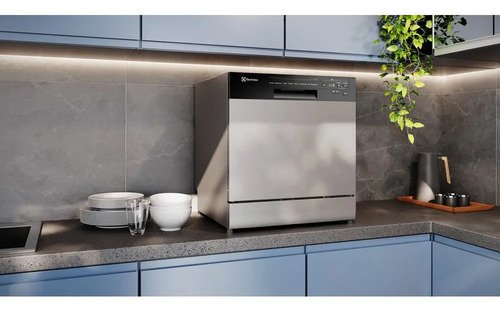 Lava-louça Electrolux Inox Com Programa Lava E Seca LS08E Cinza