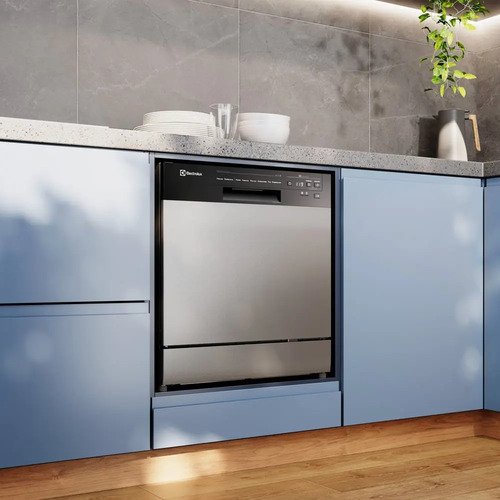 Lava-louça Electrolux Inox Com Programa Lava E Seca LS08E Cinza