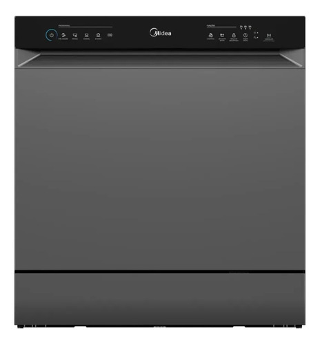 Lava loucas 8 servicos cinza touch plus midea cinza