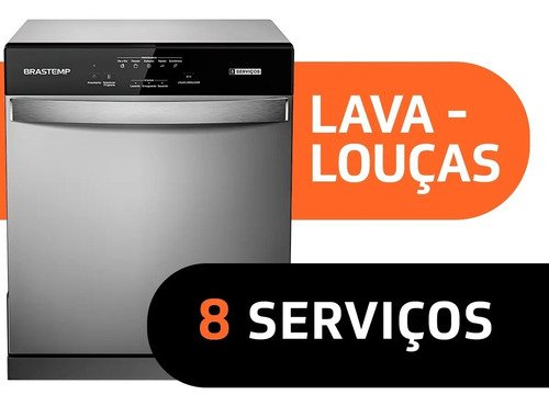 Lava-Louças Brastemp 8 Serviços Inox - BLF08BS