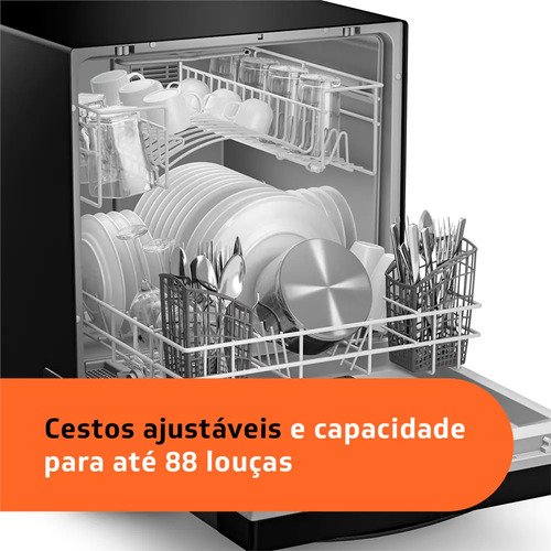 Lava Louças Brastemp 8 Serviços Preta - BLF08AE Preto