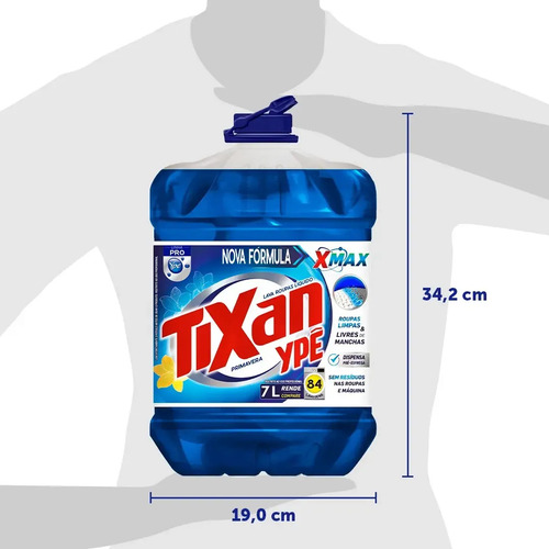 Lava Roupas Líquido Tixan Ypê Primavera 7 Litros