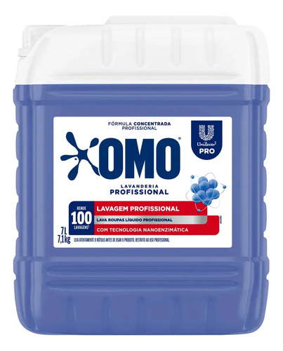 Lava Roupas Omo Sabão Liquido Lavagem Perfeita 7 Litros