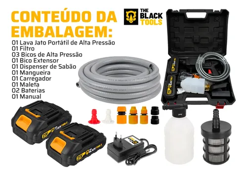 Lavadora A Jato Alta Pressão Sem Fio Portátil Recarregável