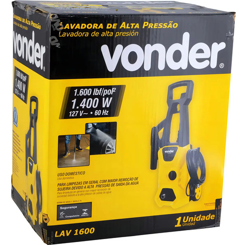 Lavadora Alta Pressão 1400w Lav 1600 Vonder 220v