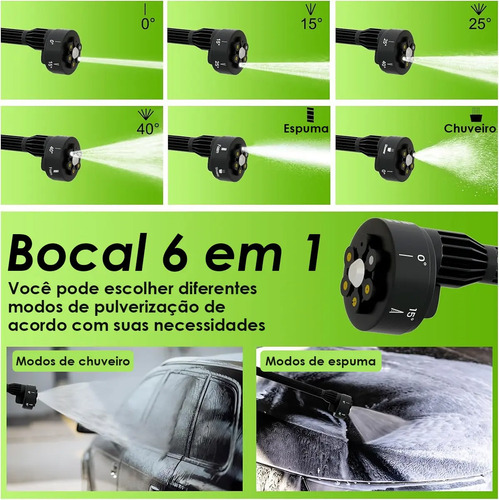 Lavadora Alta Pressao Portatil Potente Recarregável 2bateria