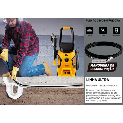 Lavadora De Alta Pressão Desobstruidora Wap Ousada Wl 2600 Ultra 1500w De Potência 1750 Psi