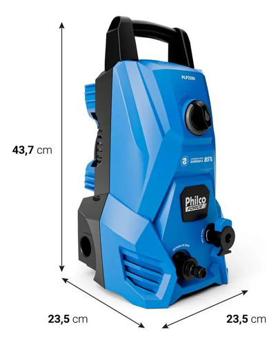 Lavadora de Alta Pressão Jato Compacta Philco PLP2200 1300W 1300 PSI/Libras 312L/h Lança Regulável 220v