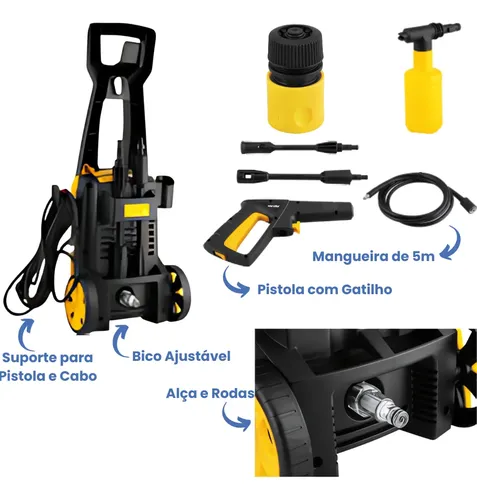 Lavadora De Alta Pressão Lav 1600, 1.600 Lbf/pol² Vonder