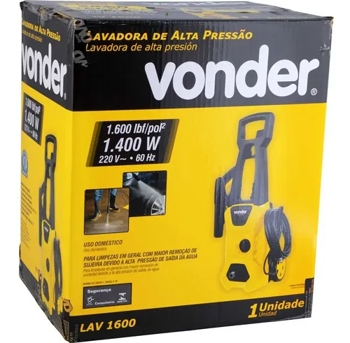 Lavadora De Alta Pressão Lav 1600, 1.600 Lbf/pol² Vonder