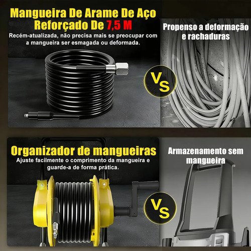 Lavadora De Alta Pressão Lumeka XW80 com motor a indução Lavadoras de Jato Elétricas Com Rolo De Mangueira