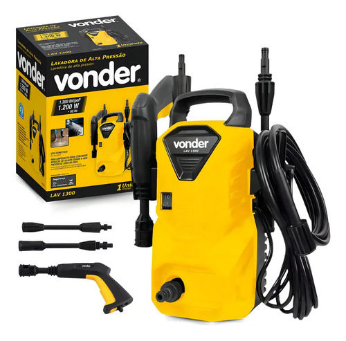 Lavadora de alta pressao vonder leve lav1300 220v amarela de 1
