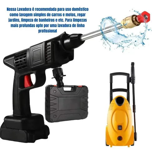 Lavadora Lava Jato Portatil Pressao Bateria + Maleta
