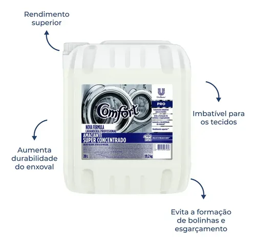 Lavanderia Comfort Amaciante Super Concentrado P/ Roupas 20l