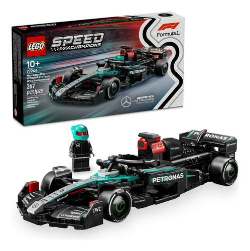 Lego speed champions carro de corrida mercedes amg f1 w15 77