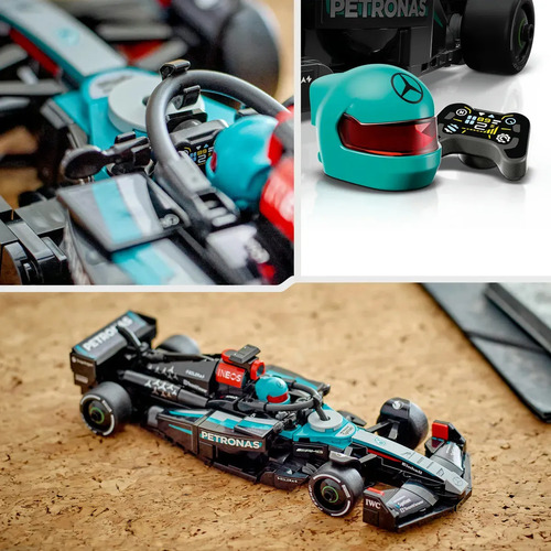 LEGO Speed Champions Carro de Corrida Mercedes-AMG F1 W15 77244; Carro de Fórmula 1 de Brinquedo para Montar e Colecionar