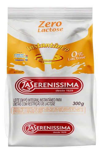Leite em po integral instantaneo zero lactose la serenissima