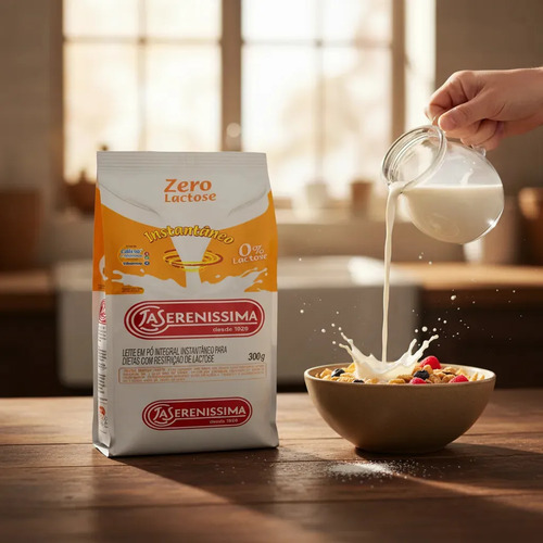 Leite em Pó Integral Instantâneo Zero Lactose La Serenissima 300g