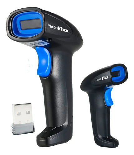 Leitor Código De Barras Sem Fio Usb De Mão Bar Code Scanner 1d Laser Linear Cor Preto