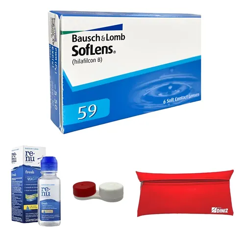Lente de contato soflens 59 mensal bausch miopia hipermetrop