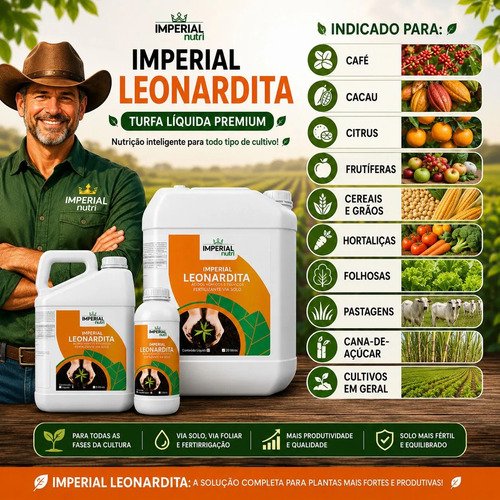 Leonardita 25 Litros Turfa Liquida Substitui Esterco.