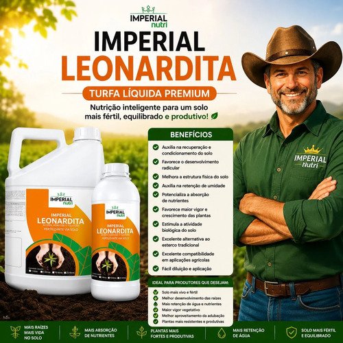 Leonardita 25 Litros Turfa Liquida Substitui Esterco.