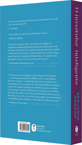 Libro O investidor inteligente, de Graham, Benjamin. Editorial Harper Business, tapa mole, en português (2016)