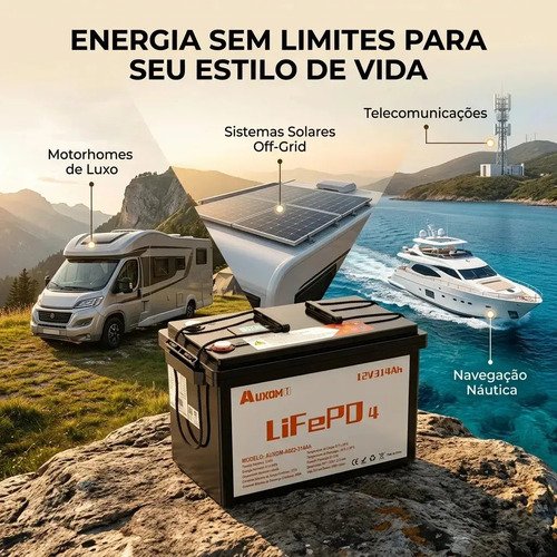 Lifepo4 Bateria De Litio 314ah 12.8v 2.56kwh 6000 Ciclos