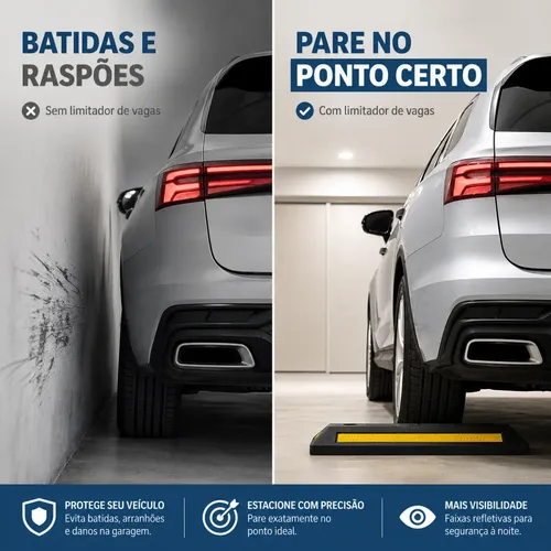 Limitador Vaga Condomínio Padronizado Refletivo Kit 2 Unid