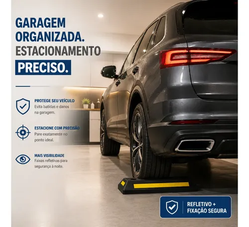 Limitador Vaga Condomínio Padronizado Refletivo Kit 2 Unid