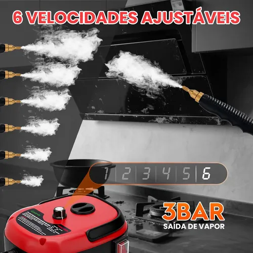 Limpador A Vapor Vaporizador Alta Pressão 2500w Portátil1.2l