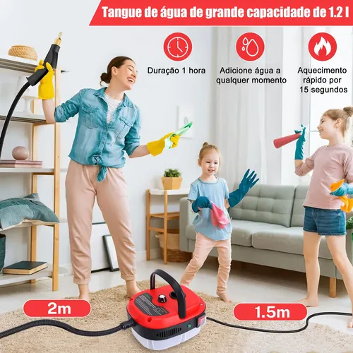 Limpador A Vapor Vaporizador Alta Pressão 2500w Portátil1.2l