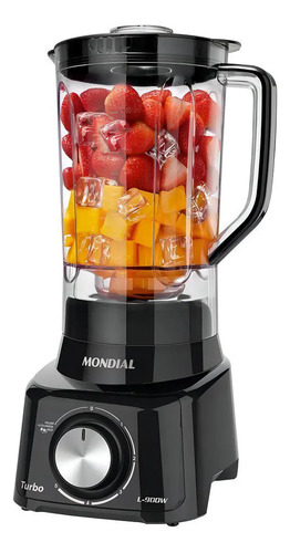 Liquidificador mondial turbo black l900fb 5 velocidades