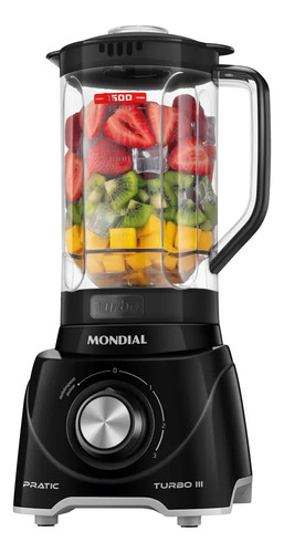 Liquidificador pratic turbo iii mondial 550w l 93 bg