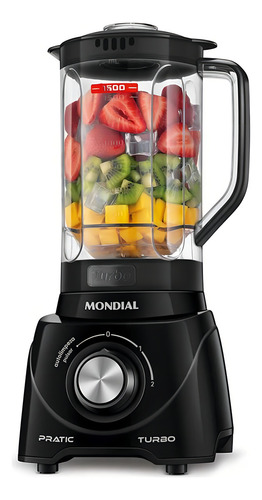 Liquidificador pratic turbo mondial 550w l 98 b