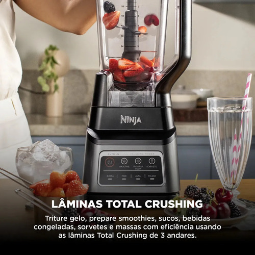 Liquidificador Standalone, Ninja, Tecnologia Total Crushing, 3 Programas Auto-iQ, Jarra Tritan de 2,1 L, 127 v